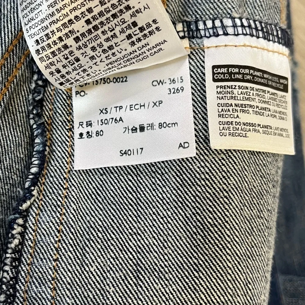 LEVI’s Ex Boyfriend Trucker Jacket in Blue Woodstock, XS - Picture 15 of 16